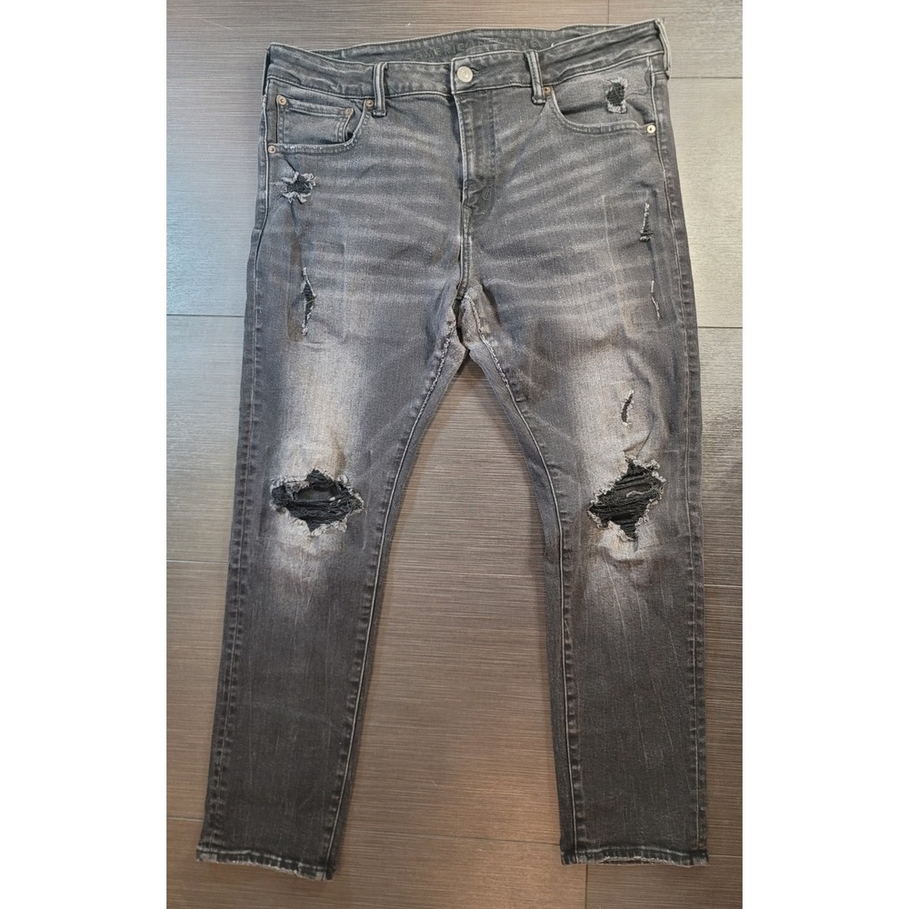 american eagle next level flex 40x30 black amazing distressed wiskers